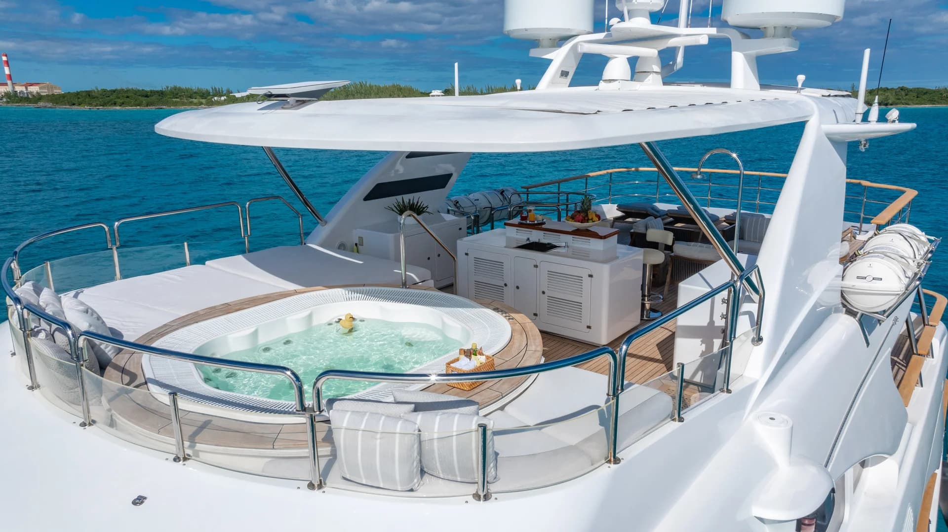 Caribbean yacht charter with water toys - ALLORA superyacht amenities